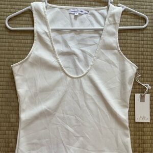 Good American Cream Tank Top